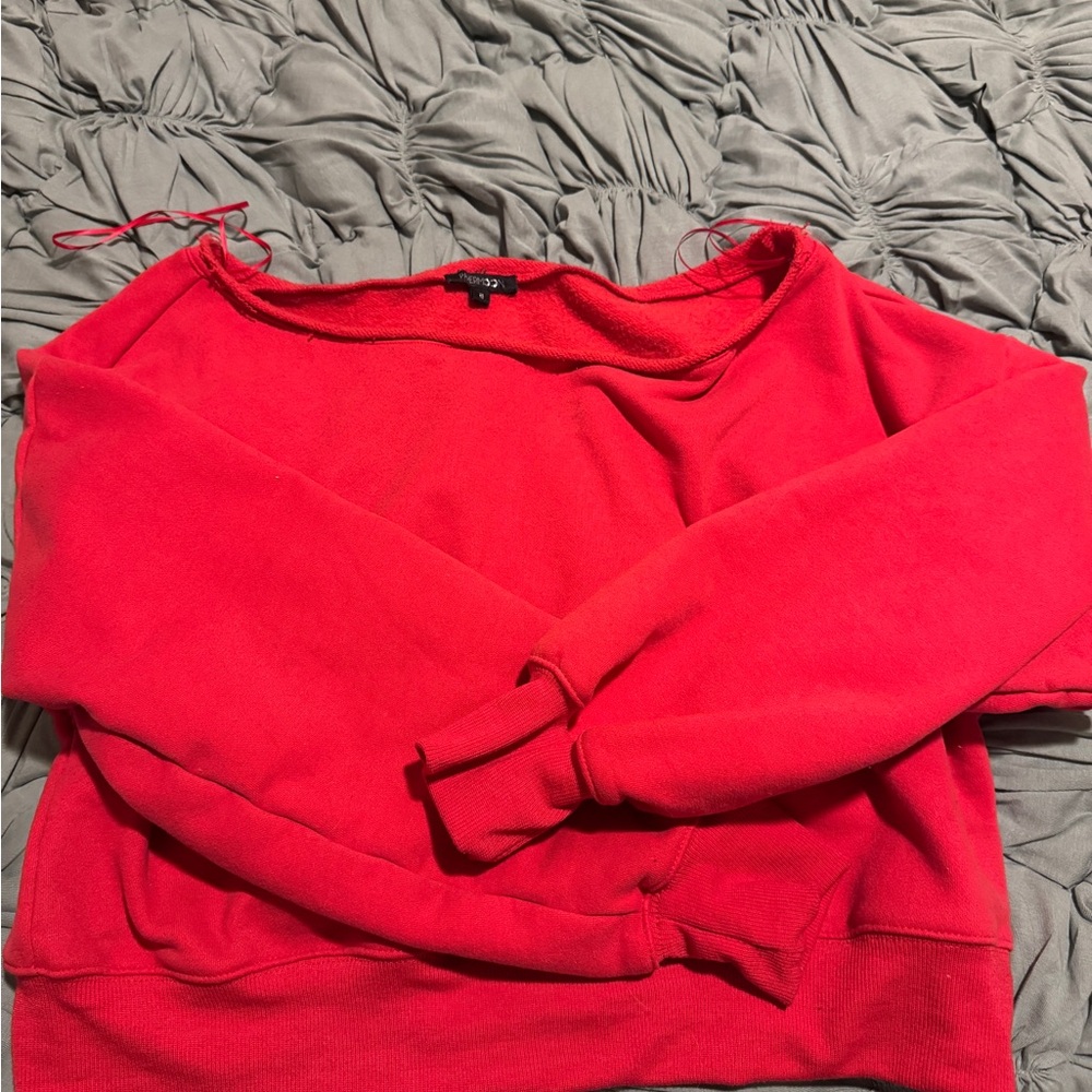 Papermoon red wide necked sweatshirt - medium